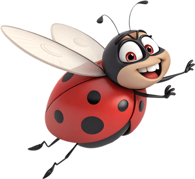 Funny ladybug clipart to brighten your designs. . png