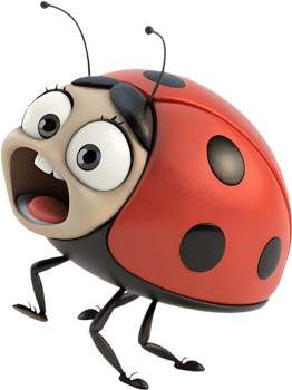 Adorable ladybug cartoon clipart for nature-themed designs. . png