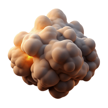 wonderful modern A cloud of swirling smoke and dust in muted, earthy tones, lit by a dim, atmospheric light, with a mysterious, abstract style high quality png