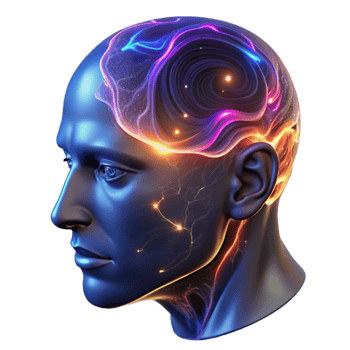 wonderful artistic A Colossal Translucent Human Head Filled genuine png
