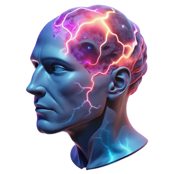 magnificent classic A Colossal Translucent Human Head Filled 4K png