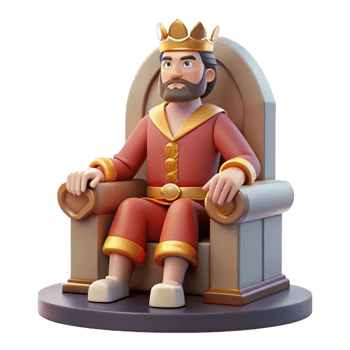 extraordinary contemporary A Lydian king seated on a throne, opulent surroundings, soft lighting, realistic style, genuine png