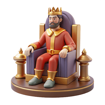 wonderful traditional A Lydian king seated on a throne, opulent surroundings, soft lighting, realistic style, 4K png