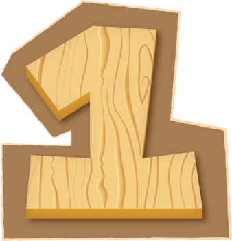 Number 1, Magazine Wooden Cutout png