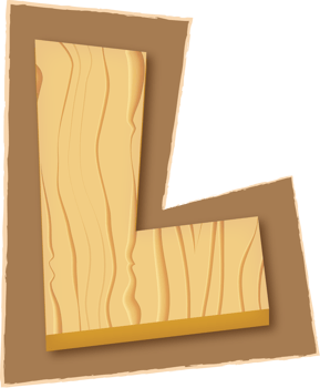 Letter L, Magazine Wooden Cutout png