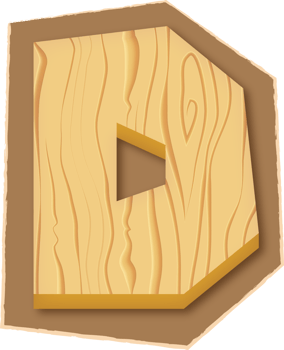 Letter D, Magazine Wooden Cutout png