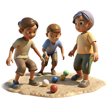 impressive traditional A group of children playing marbles in a dusty street during the Great Depression, lit by the harsh sunlight. Photorealistic, documentary style exclusive png