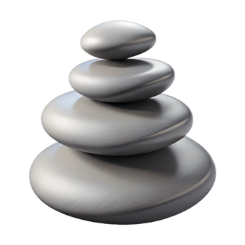 vibrant classic Three smooth, grey stones stacked vertically, soft natural lighting, realistic texture, minimalist zen garden aesthetic high quality png