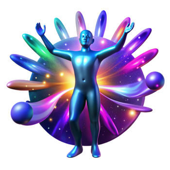 extraordinary abstract A Celestial Being Formed from Pure Energy detailed png