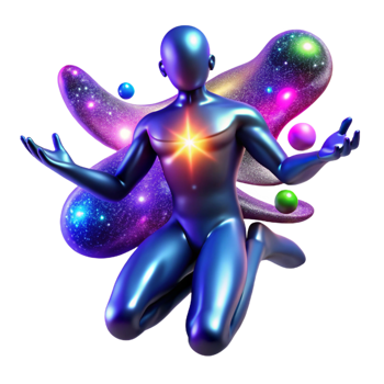 extraordinary minimalist A Celestial Being Formed from Pure Energy authentic png