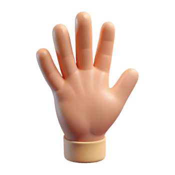 beautiful abstract A human hand, palm open, reaching upwards, soft diffused light, realistic rendering, minimalist gesture study original png
