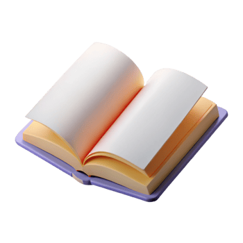 beautiful rustic A single, open book, blank pages, soft natural light, minimalist literature theme authentic png