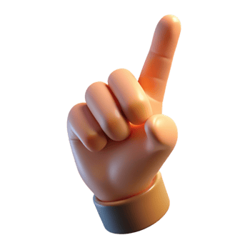 serene abstract A human finger pointing upwards, realistic rendering, dramatic spotlight from above, minimalist gesture study professional png