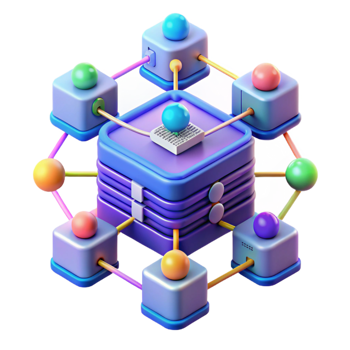 extraordinary contemporary A Network of Interconnected Servers 4K png