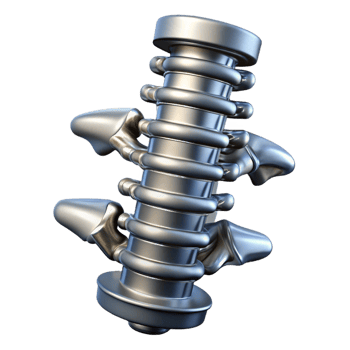 elegant contemporary Biomechanical Spine Composed of 4K png