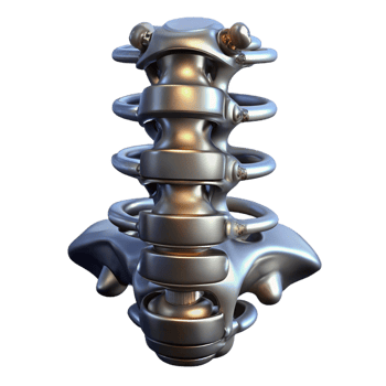 impressive contemporary Biomechanical Spine Composed of 4K png