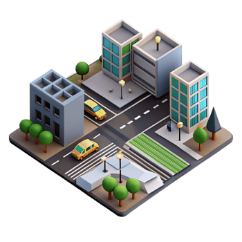 stunning traditional Aerial view of a city intersection with traffic flowing, geometric patterns, urban planning theme genuine png
