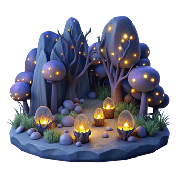 wonderful modern A Group of Fireflies Illuminating a Dark for detailed png