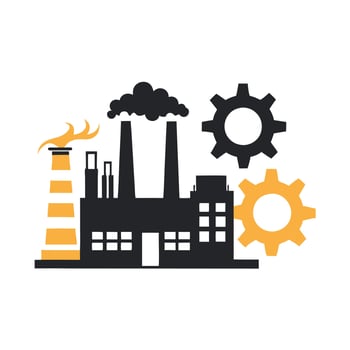 Industrial symbol graphic design. vector