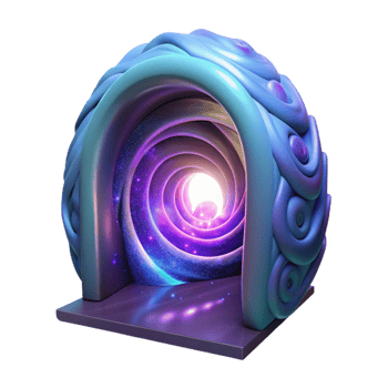 beautiful contemporary A portal opening up to another dimension, revealing a swirling vortex of color and energy. Sci-fi, mysterious style detailed png