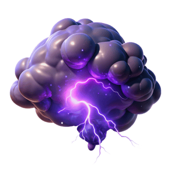 dramatic artistic A cosmic storm raging in the void, filled with lightning and swirling nebulae. Dramatic, dynamic lighting professional png