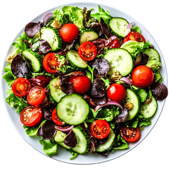 Fresh and Colorful Mixed Salad with Vegetables and Cherry Tomatoes png