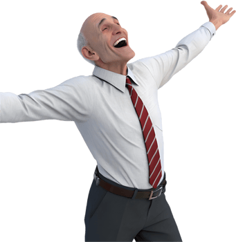 Office worker with briefcase in business suit ready for meeting. . png