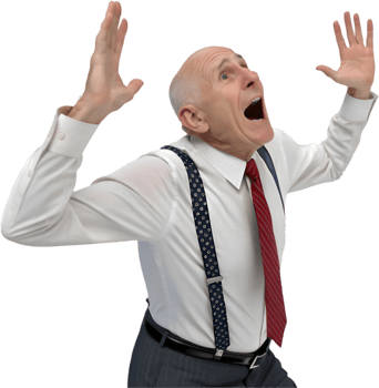 Male business professional in office attire at desk. . png