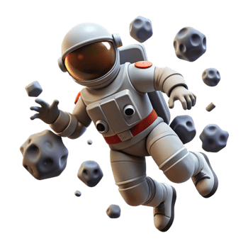 vibrant creative A Lone Astronaut Floating in Zero Gravity 4K png