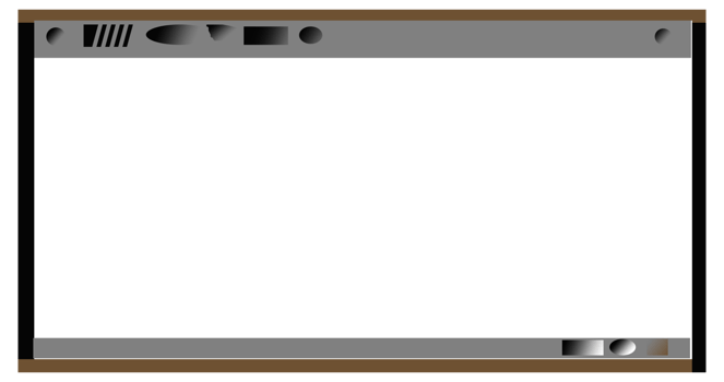 Digital Interface Frame with White Screen png