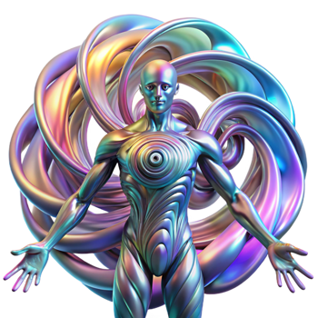magnificent traditional A Swirling Vortex of Iridescent Oil Slick detailed png