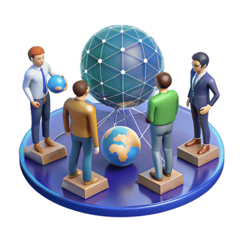 impressive minimalist A Group of Diverse Humans Interacting with high quality png