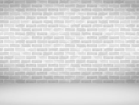 Empty old brick wall background, urban background vector