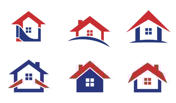Simple and modern home logo for real estate and property management vector