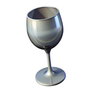 extraordinary abstract A single, empty wine glass, reflecting the light source, creating highlights and shadows exclusive png
