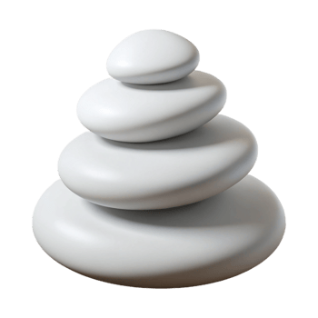 beautiful abstract Three stacked, smooth, white pebbles, gradually increasing in size, illuminated by a sharp, directional light from the right. Minimalist composition detailed png