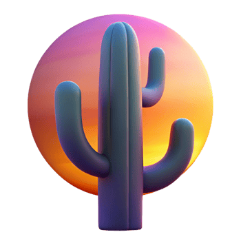 magnificent rustic A desert cactus silhouetted against a vibrant sunset sky. Desert landscape, dramatic lighting premium png
