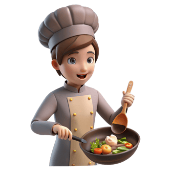 impressive traditional A Skilled Chef with Short Brown Hair and high quality png