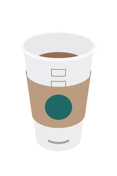 A paper cup for coffee to go. vector