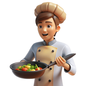 wonderful abstract A Skilled Chef with Short Brown Hair and high resolution png