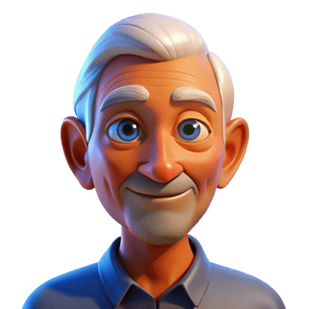 vibrant classic Portrait of an Elderly Man with Deep 4K png