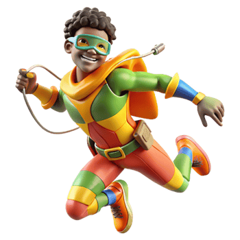 impressive minimalist A Teenage Superhero with Vitiligo Wearing premium png
