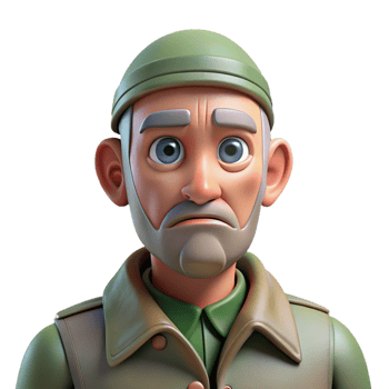 wonderful modern A grizzled veteran, face etched with the horrors of war, stares defiantly into the distance. Desaturated colors, gritty realism style genuine png