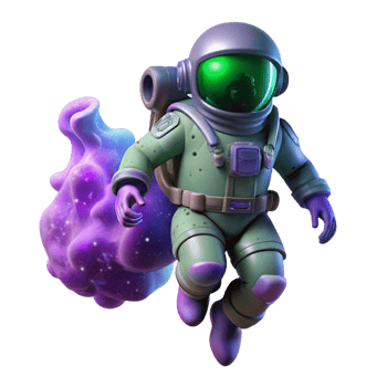 beautiful contemporary A Lone Astronaut Clad in a Bioluminescent authentic png