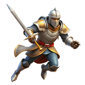 extraordinary classic A medieval knight charges into battle, sword raised high. Dramatic lighting, historical painting style detailed png