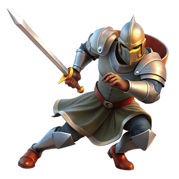 beautiful classic A medieval knight charges into battle, sword raised high. Dramatic lighting, historical painting style authentic png