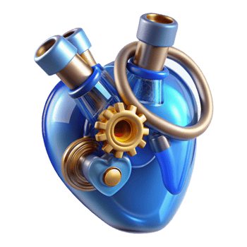 stunning artistic A Human Heart Intricately Interwoven with high resolution png