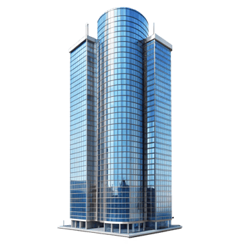Modern Glass Skyscraper Building Architectural Design Exterior View png