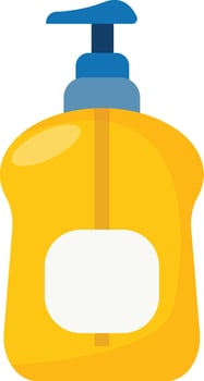Yellow Detergent Bottle for Cleaning vector