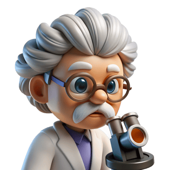 beautiful vintage A Curious Scientist with Messy White Hair high quality png